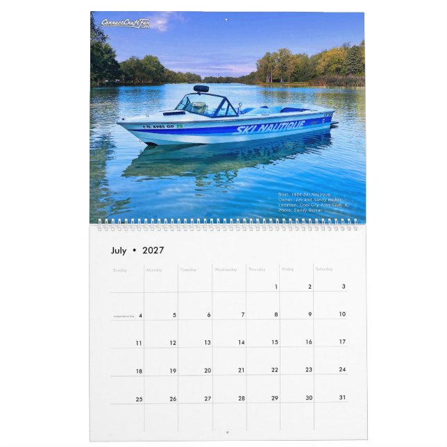 Calendrier annuel 2026 de CorrectCraftFan.com (Jul 2027)