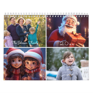 Calendrier annuel de la famille de photos