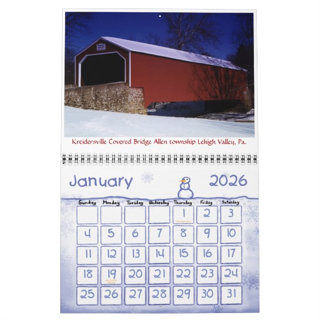 Calendrier annuel des ponts couverts du Nord-Est (Jan 2026)