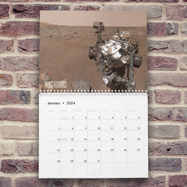 Calendrier Appareils spatiaux Mars et Mars (Créateur téléchargé)