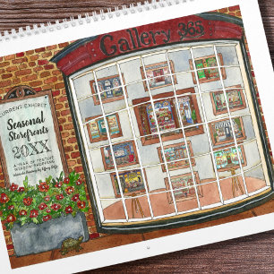 Calendrier Aquarelle Boutiques saisonnières N'importe quelle