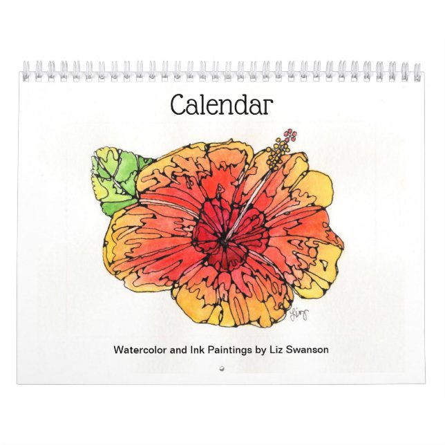 Calendrier - Aquarelle et Peintures d'encre. (Protection)