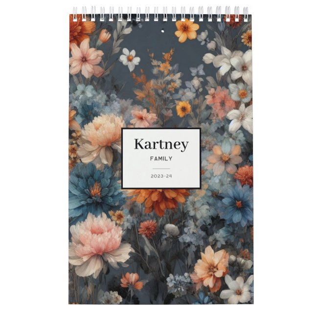 Calendrier Aquarelle florale (Protection)