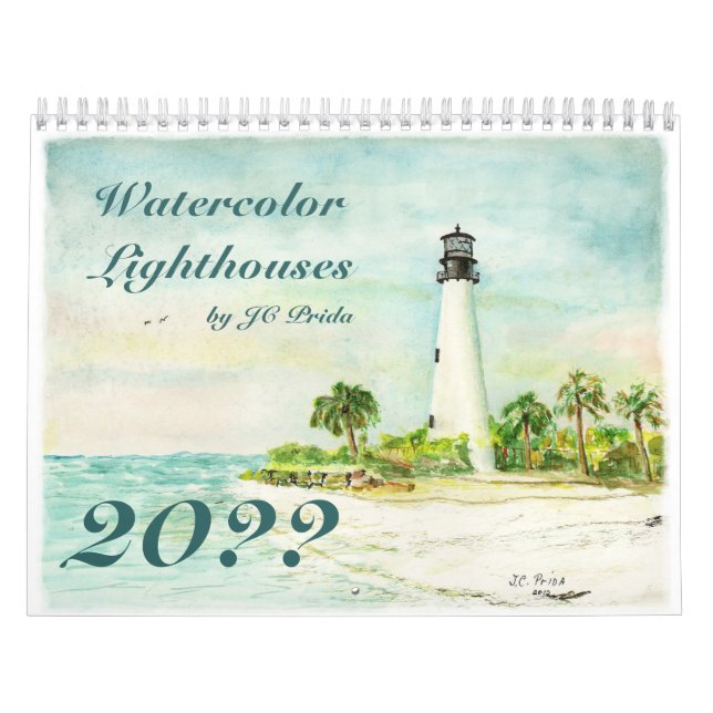 Calendrier Aquarelle par JC Prida Fine Art (Protection)