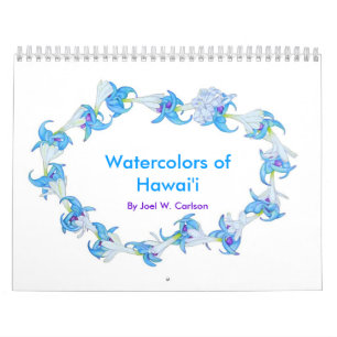 Calendrier Aquarelles d'Hawaï