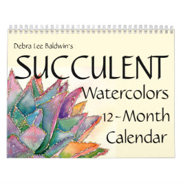Calendrier Aquarelles succulentes 12 mois #4