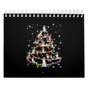Calendrier Arbre De Noël beagle Couvert De Lampe De Feu