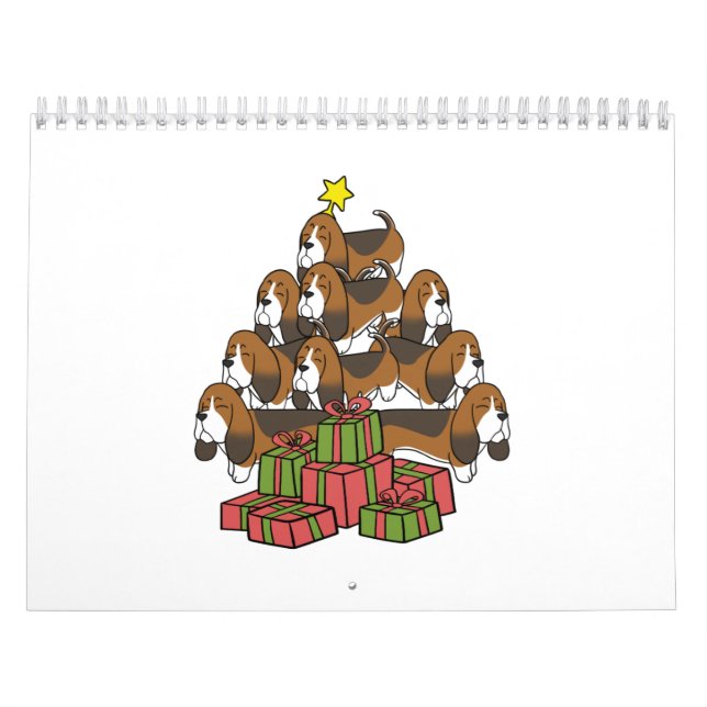 Calendrier Arbre de Noël de Basset Hound (Protection)