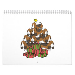 Calendrier Arbre de Noël de Basset Hound
