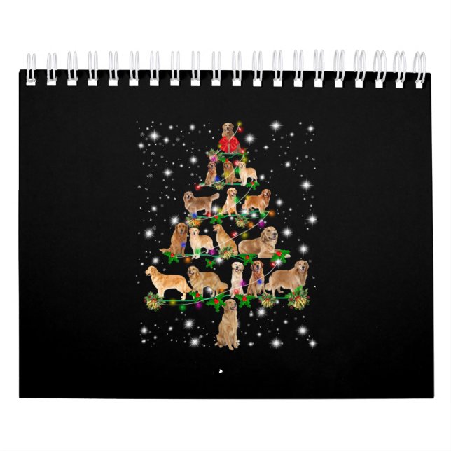 Calendrier Arbre de Noël Golden Retriever Couvert Par Flash (Protection)