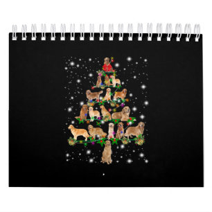 Calendrier Arbre de Noël Golden Retriever Couvert Par Flash