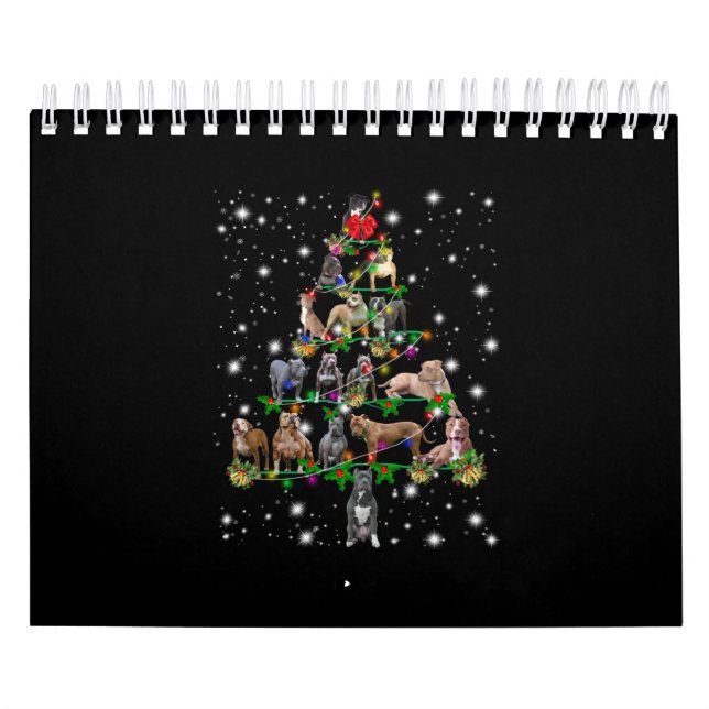 Calendrier Arbre De Noël Pitbull Couvert D'Une Lampe De Feu (Protection)