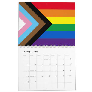 Calendrier Arc-en-ciel Lgbtq drapeau de la diversité gay