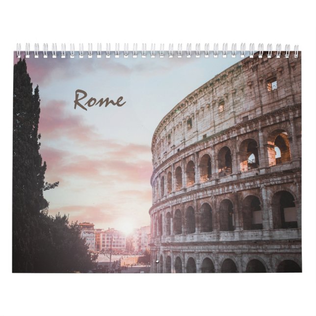 Calendrier Architecture antique Rome coucher de soleil ville (Protection)