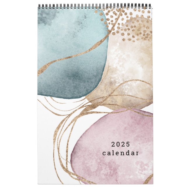 Calendrier Art Abstrait 2025 de luxe (Protection)