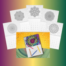 Art de contour de coloriage de mandala DIY -