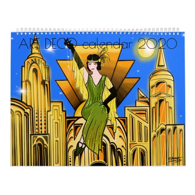 Calendrier Art Déco 2020 (Protection)
