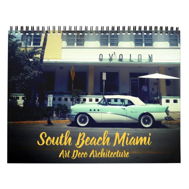 Calendrier art déco miami 2025 (Protection)