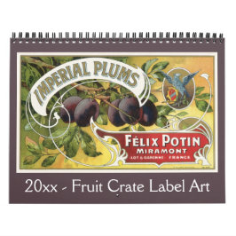 Calendrier Art Étiquette Fruit Crate