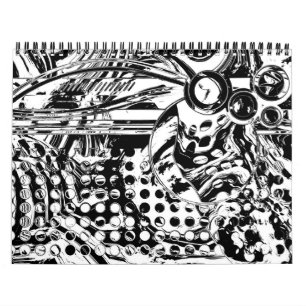 Calendrier Art Géométrique Noir Et Blanc 20