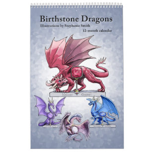Calendrier Art Imaginaire Birthstone Dragons