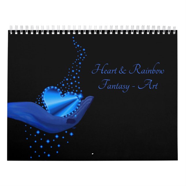 Calendrier Art Imaginaire coeur et arc-en-ciel (Protection)
