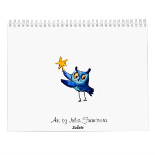 Calendrier Art mignon de hiboux