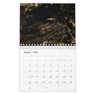 Calendrier Art Noir Design Porté Grunge Esthétique Gothique