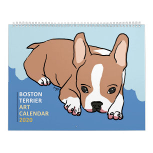 Calendrier artistique de Boston Terrier 2020