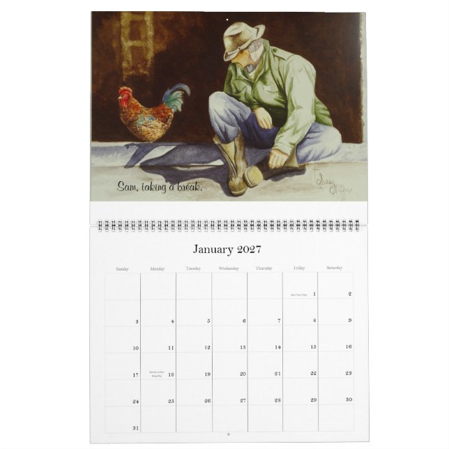 Calendrier artistique de Susan Shaffer (Jan 2027)