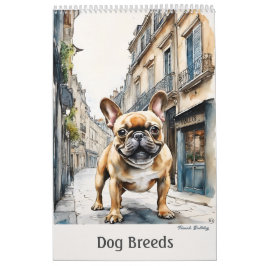 Calendrier artistique des races de chiens