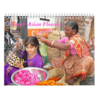 Calendrier asiatique du sud de fleurs