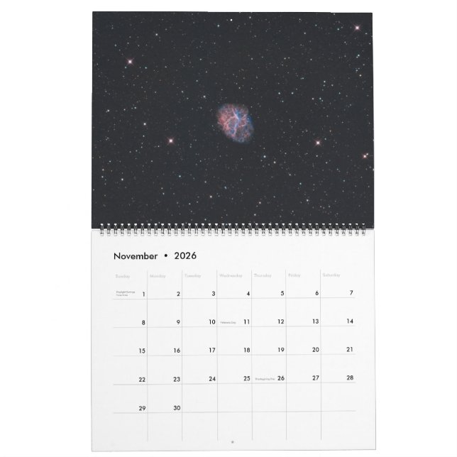 Calendrier Astrophotographie de Craig Patterson (Nov 2026)