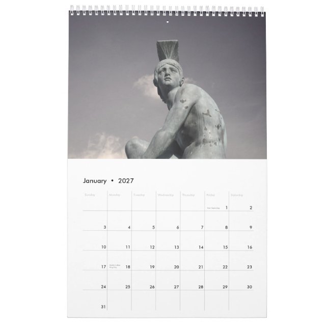 Calendrier Athènes/Grèce (Jan 2027)