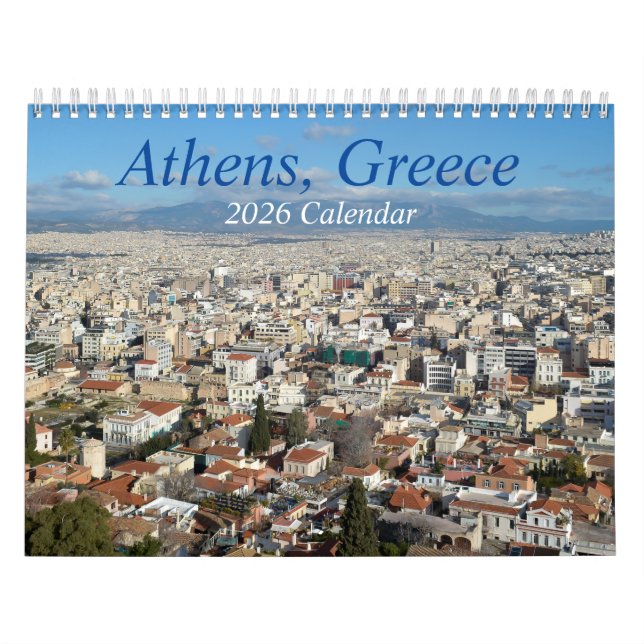 Calendrier Athènes Grèce 2026 (Protection)