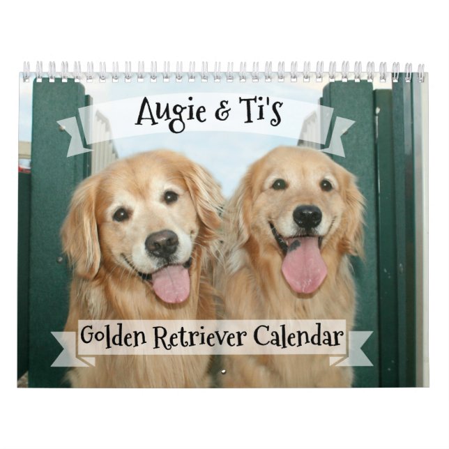 Calendrier Augie et chien 2018 du golden retriever du Ti (Protection)