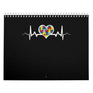 Calendrier Autiste Sensibilisation sur l'autisme Heartbeat P