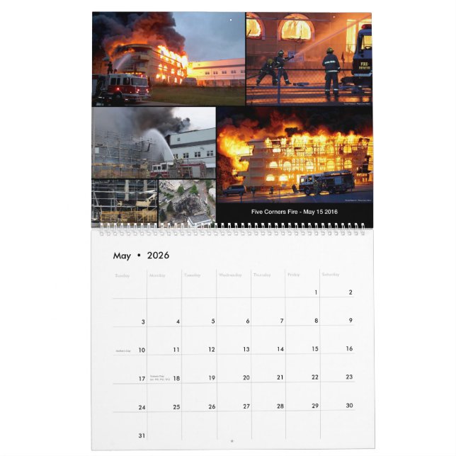 Calendrier auxiliaire 11x14.25 des (Mai 2026)