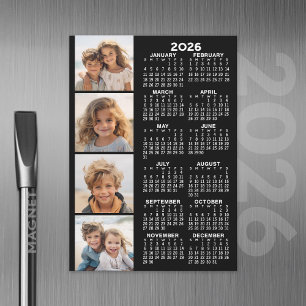 Calendrier avec 4 photo Collage carte magnétique