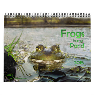 Calendrier avec des grenouilles d'étang