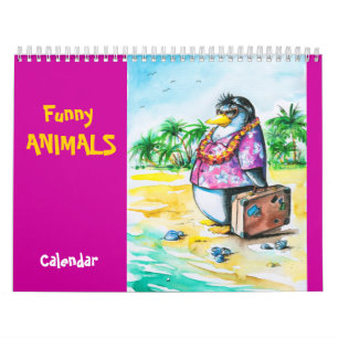 Calendrier avec illustrations d'animaux