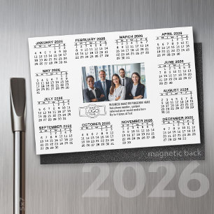 Calendrier avec logo Contact Information Magnet