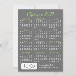 Calendrier avec logo d'entreprise - Carte de vœux