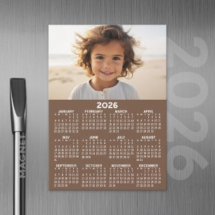 Calendrier avec photo - Carte magnétique de l'anné