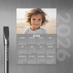 Calendrier avec photo - Carte magnétique de l'anné