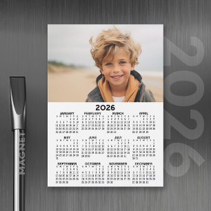 Calendrier avec photo - Vue année Carte magnétique