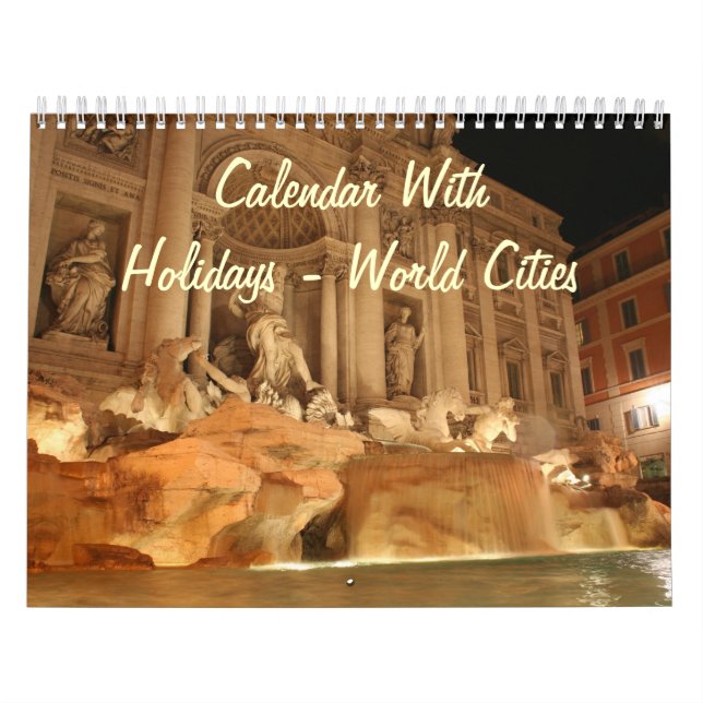 Calendrier Avec Vacances - Villes Mondiales (Protection)