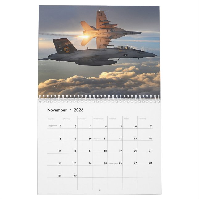 Calendrier Avion militaire (Nov 2026)