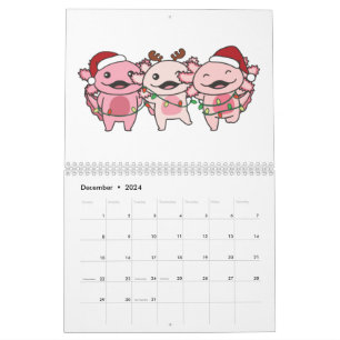 Calendrier Axolotl Christmas Winter Animals Axolotls