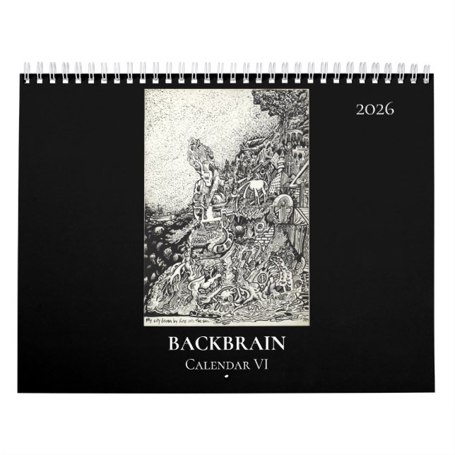 Calendrier Backbrain VI, 2026, Double Page (Protection)